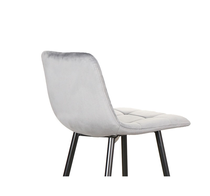 Καρέκλα μπαρ με επένδυση ύφασμα MIla-H 43x40x87 μαύρο/γκρι βελούδο DIOMMI MILAH2VCSZ