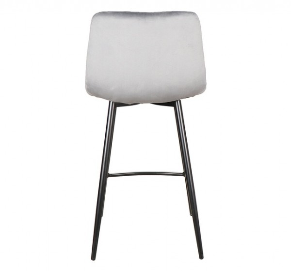 Καρέκλα μπαρ με επένδυση ύφασμα MIla-H 43x40x87 μαύρο/γκρι βελούδο DIOMMI MILAH2VCSZ