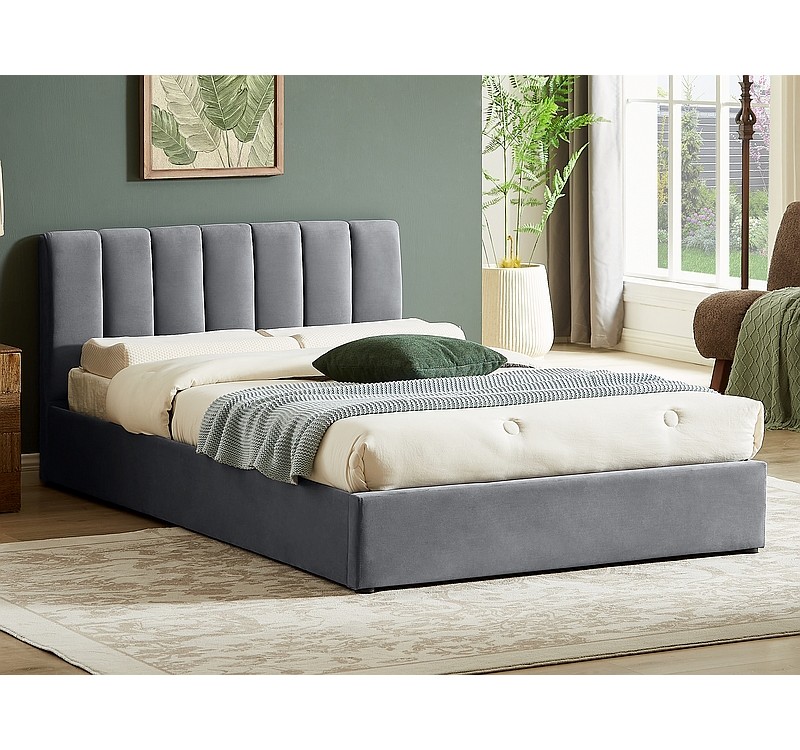 ŁÓŻKO MONTREAL VELVET 120X200 KOLOR SZARY TAP. 192