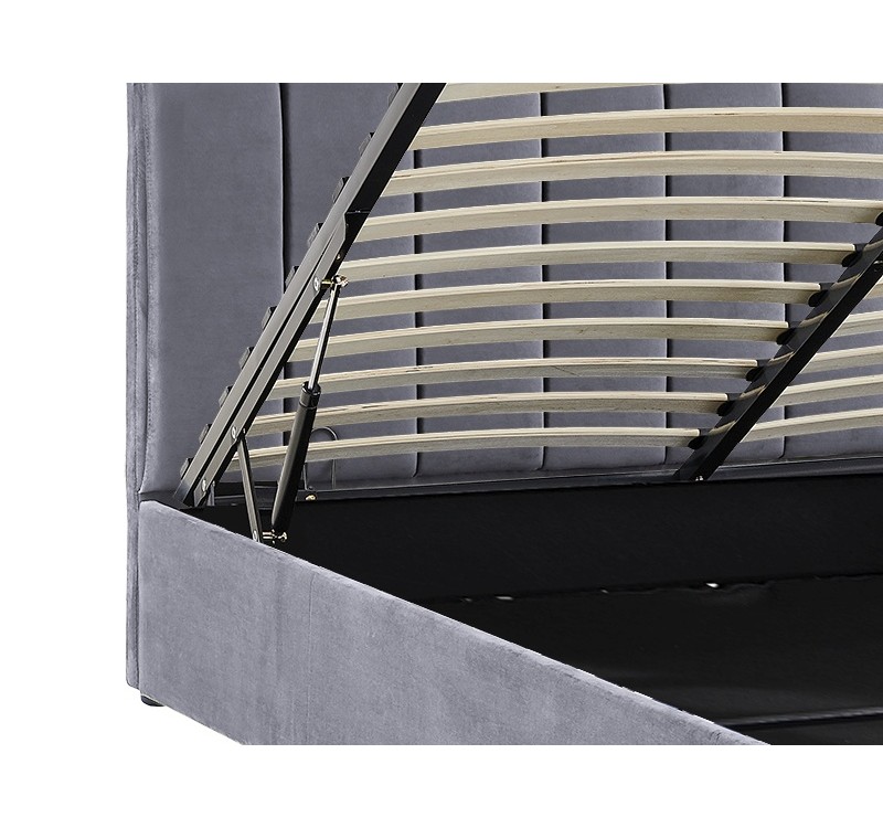 Επενδυμένο κρεβάτι Montreal 160x200 με Βελούδο σε χρώμα Γκρι DIOMMI MONTREALV160SZ