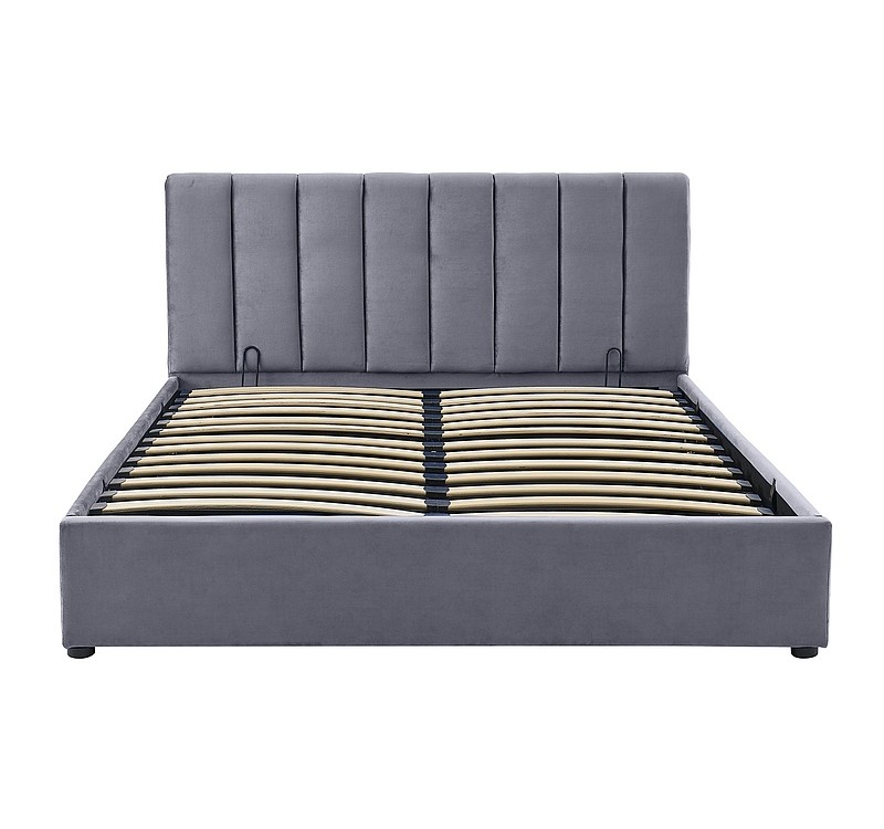 Επενδυμένο κρεβάτι Montreal 160x200 με Βελούδο σε χρώμα Γκρι DIOMMI MONTREALV160SZ