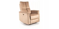 FOTEL ROZKŁADANY NEPTUN M (FUNKCJA MASAŻU) VELVET BEŻOWY BLUVEL 28