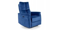 FOTEL ROZKŁADANY NEPTUN M (FUNKCJA MASAŻU) VELVET GRANATOWY BLUVEL 86