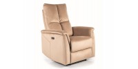 FOTEL ROZKŁADANY NEPTUN VELVET BEŻOWY BLUVEL 28