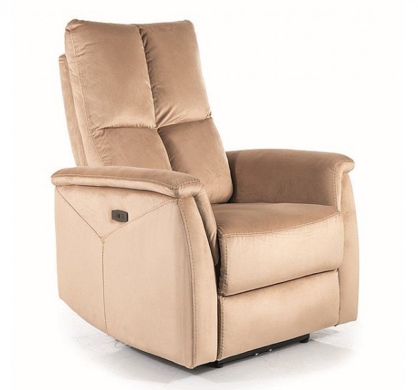 FOTEL ROZKŁADANY NEPTUN VELVET BEŻOWY BLUVEL 28