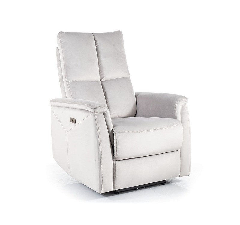 FOTEL ROZKŁADANY NEPTUN VELVET JASNY SZARY BLUVEL 03