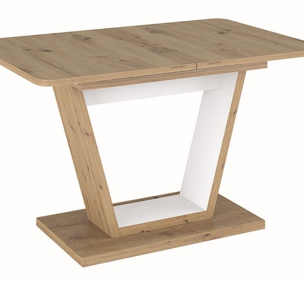 TABLE NIGEL OAK ARTISAN / WHITE MAT 120(160)X80 (D) DIOMMI NIGELDABM120D