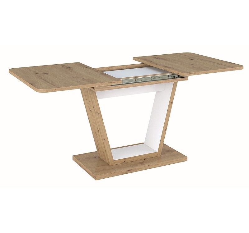 TABLE NIGEL OAK ARTISAN / WHITE MAT 120(160)X80 (D) DIOMMI NIGELDABM120D