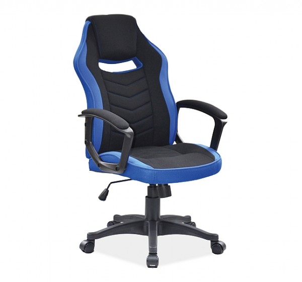 FOTEL OBROTOWY CAMARO CZARNY/NIEBIESKI