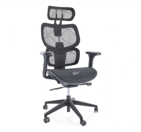 FOTEL OBROTOWY DEVON CZARNY