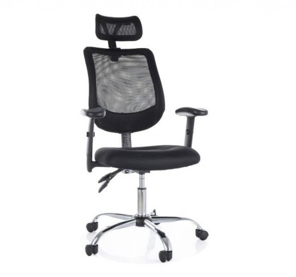 FOTEL OBROTOWY Q-118R CZARNY