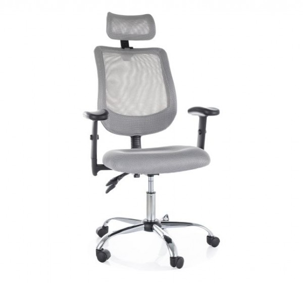 FOTEL OBROTOWY Q-118R SZARY