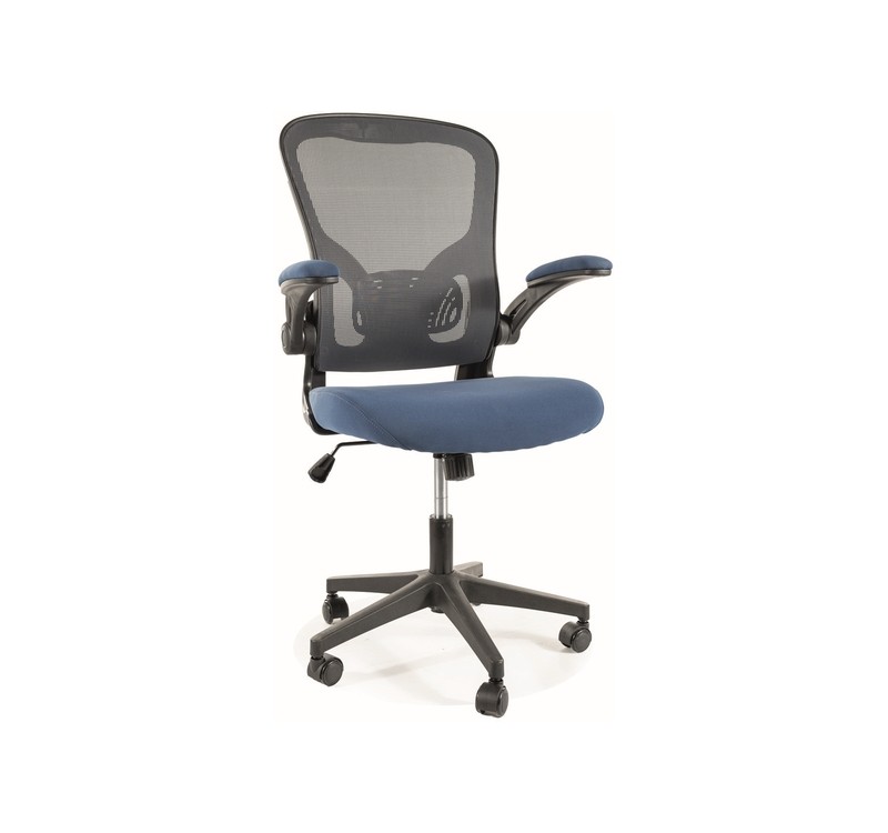 FOTEL OBROTOWY Q-333 SZARY/NIEBIESKI