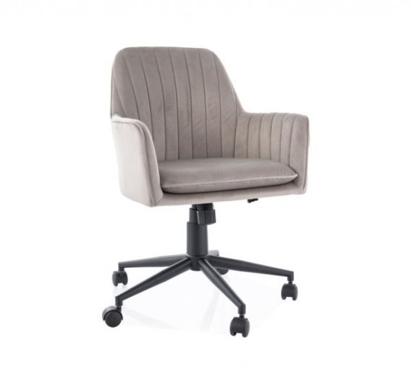 FOTEL OBROTOWY Q-886 VELVET CIEMNY BEŻ BLUVEL 40