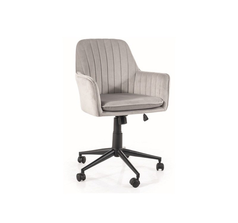 FOTEL OBROTOWY Q-886 VELVET JASNY SZARY BLUVEL 03