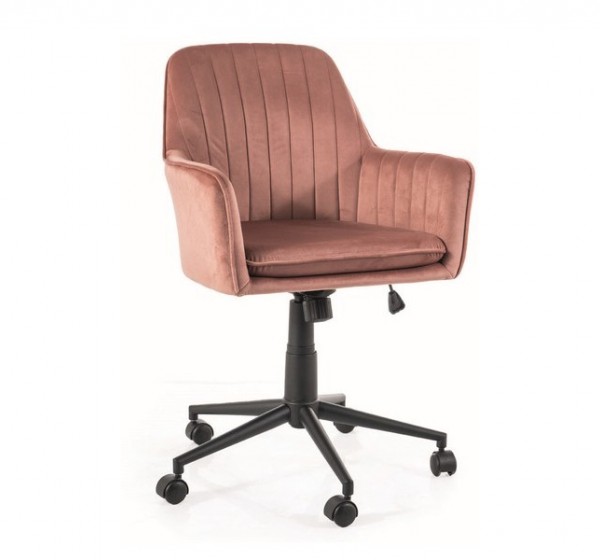 FOTEL OBROTOWY Q-886 VELVET ANTYCZNY RÓŻ BLUVEL 52