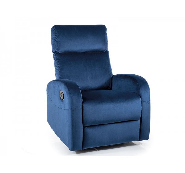 FOTEL ROZKŁADANY OLIMP VELVET GRANATOWY BLUVEL 86
