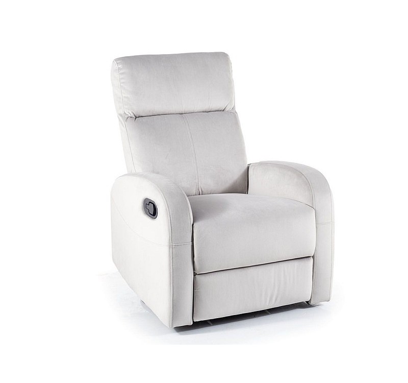 FOTEL ROZKŁADANY OLIMP VELVET JASNY SZARY BLUVEL 03