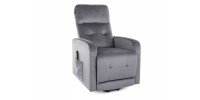 FOTEL ROZKŁADANY OTUS II (FUNKCJA PIONIZACJI) VELVET SZARY BLUVEL 14