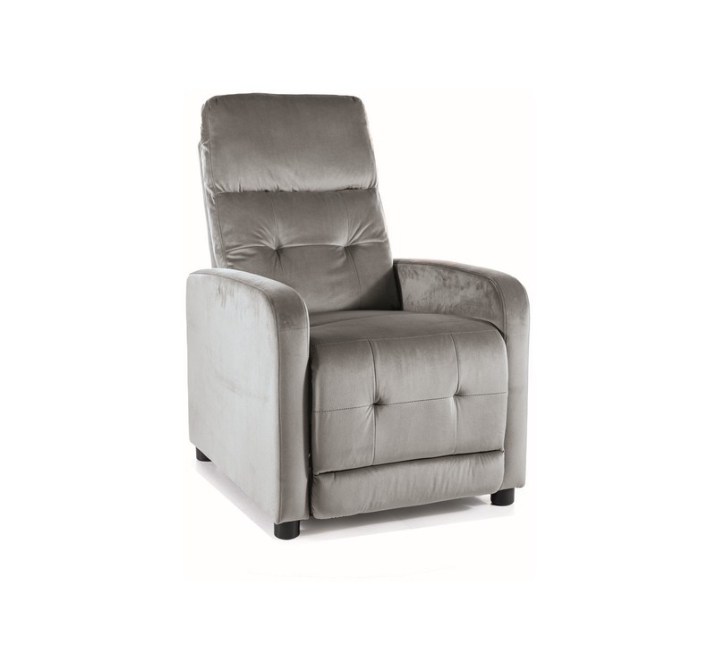 FOTEL ROZKŁADANY OTUS VELVET SZARY BLUVEL 14