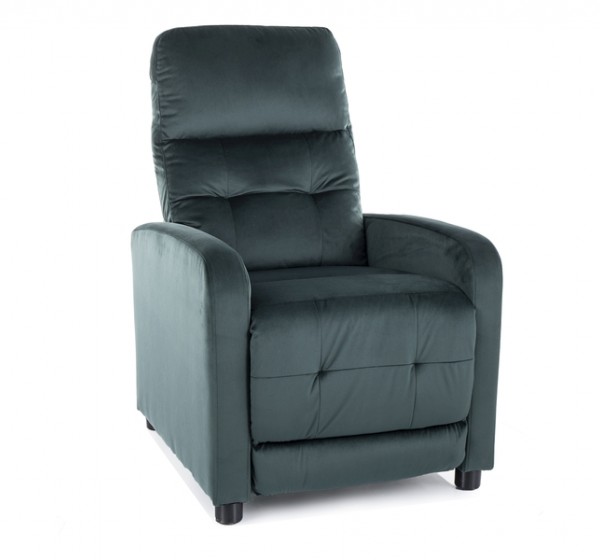 FOTEL ROZKŁADANY OTUS VELVET ZIELONY BLUVEL 78