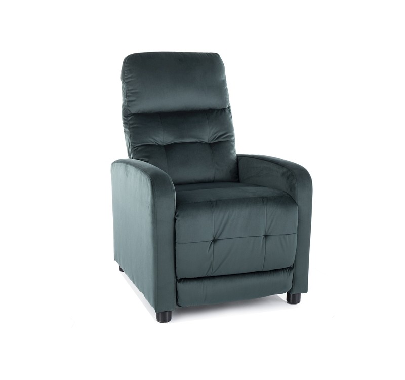 FOTEL ROZKŁADANY OTUS VELVET ZIELONY BLUVEL 78