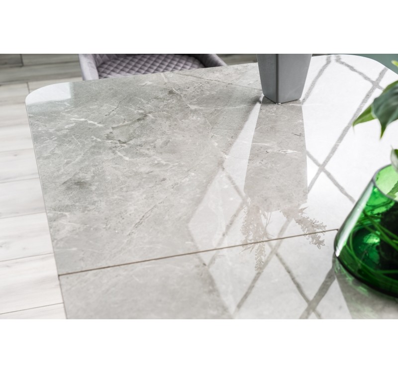 ΠΑΛΛΑΣ ΚΕΡΑΜΙΚΟ ΤΡΑΠΕΖΙ ΜΑΡΜΑΡΟ ΕΦΕ ΓΚΡΙ / ΜΑΥΡΟ ΜΑΤ 160 (210) x90 DIOMMI PALLASCSZC160