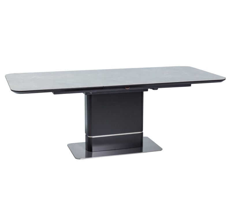 ΠΑΛΛΑΣ ΚΕΡΑΜΙΚΟ ΤΡΑΠΕΖΙ ΜΑΡΜΑΡΟ ΕΦΕ ΓΚΡΙ / ΜΑΥΡΟ ΜΑΤ 160 (210) x90 DIOMMI PALLASCSZC160