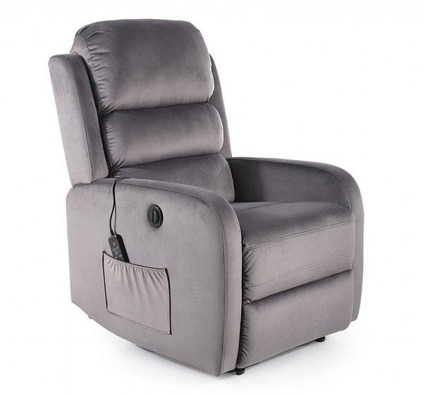 ΠΤΥΣΣΟΜΕΝΗ ΠΟΛΥΘΡΟΝΑ PEGASUS M (ΛΕΙΤΟΥΡΓΙΑ ΜΑΣΑΖ) 64X88-160X102  ΒΕΛΟΥΔΙ ΓΚΡΙ ΜΠΛΟΥΒΕΛ 14 DIOMMI PEGAZMVSZ