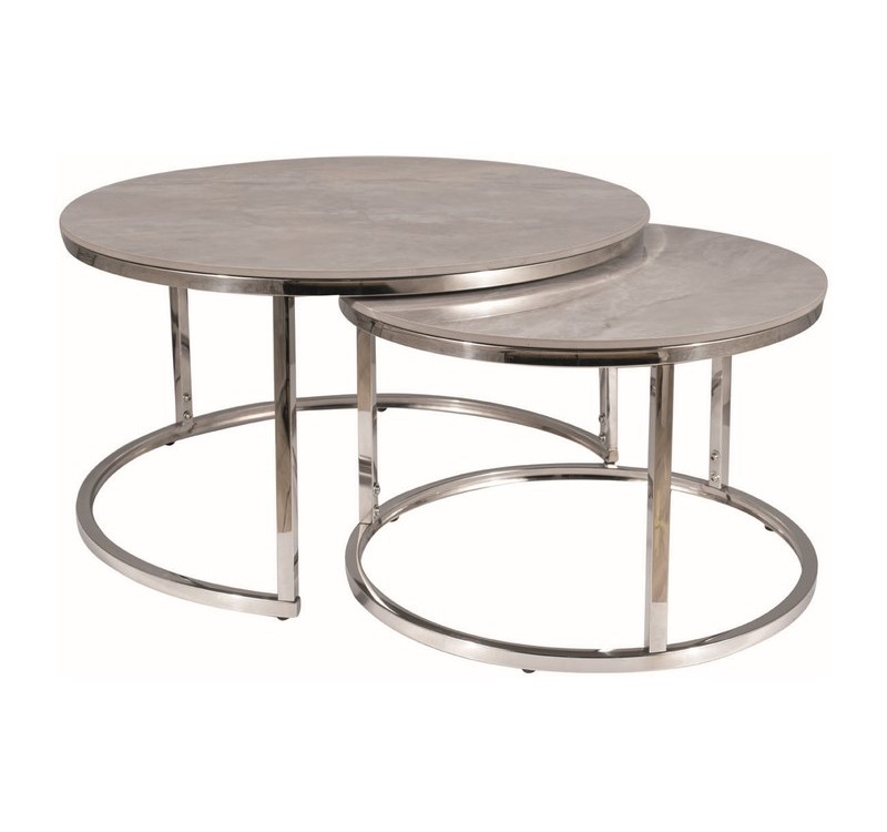 ŁAWA PORTAFINO B SZARY FI80 FI60/ CHROM ZESTAW