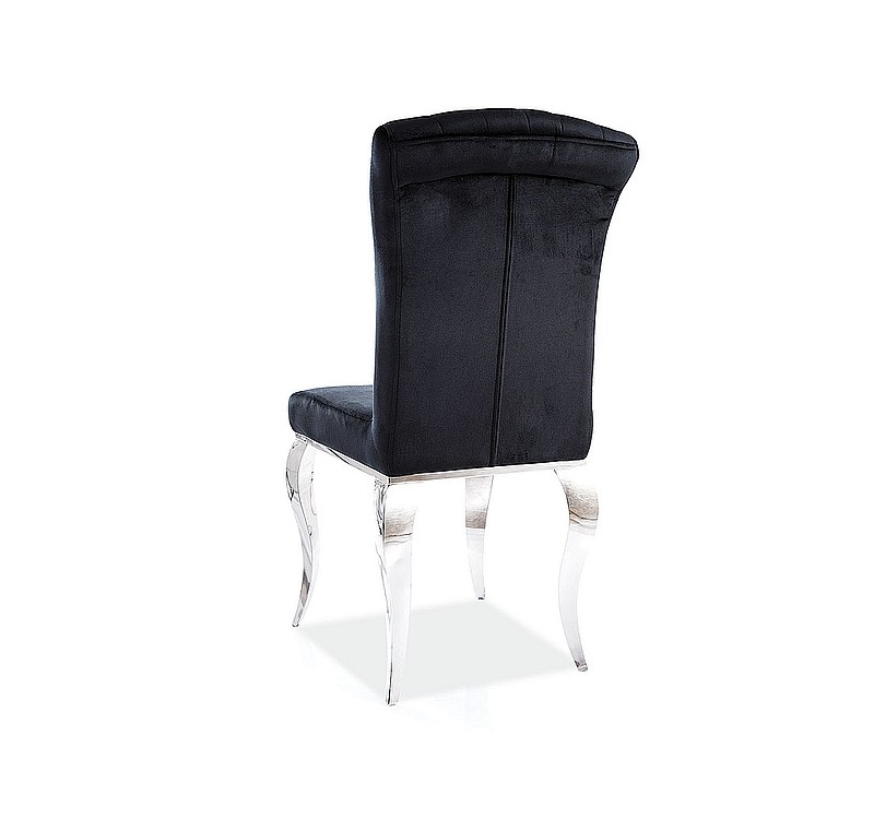 CHAIR PRINCE VELVET CHROME / BLACK DIOMMI PRINCEVCHC