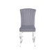 CHAIR PRINCE VELVET CHROME / GRAY TAP. 195 DIOMMI PRINCEVSZCH