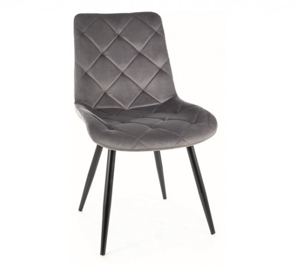 KRZESŁO RALPH VELVET CZARNY STELAŻ/SZARY BLUVEL 14