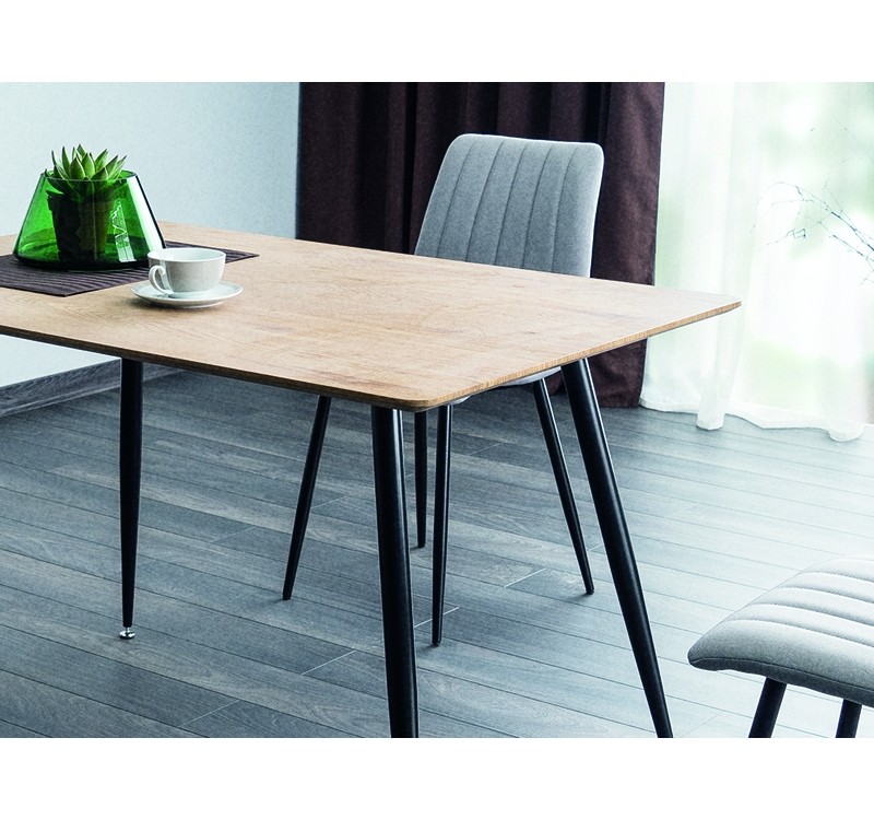 ΤΡΑΠΕΖΙ REMUS DAB / ΜΑΥΡΟ ΠΛΑΙΣΙΟ 120X80 DIOMMI REMUSD120