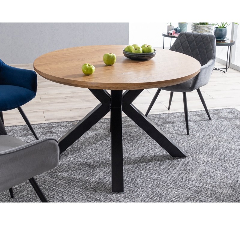 RITMO TABLE OAK / ΜΑΥΡΟ ΠΛΑΙΣΙΟ FI 120 DIOMMI RITMODC120