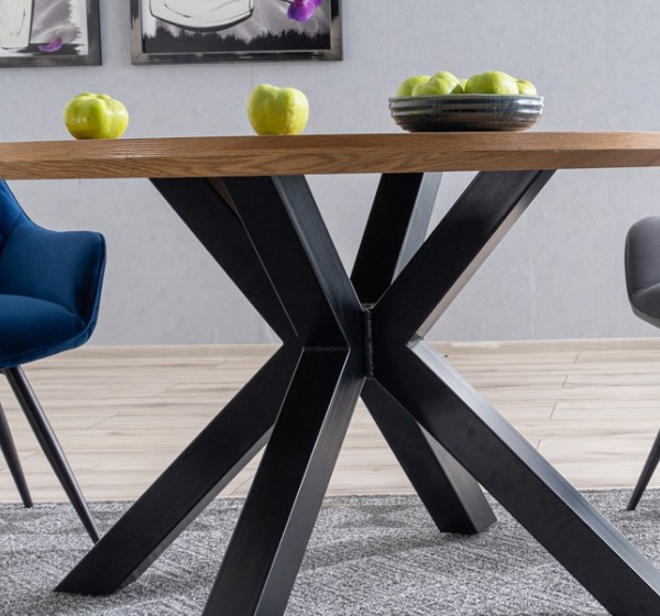 RITMO TABLE OAK / ΜΑΥΡΟ ΠΛΑΙΣΙΟ FI 120 DIOMMI RITMODC120