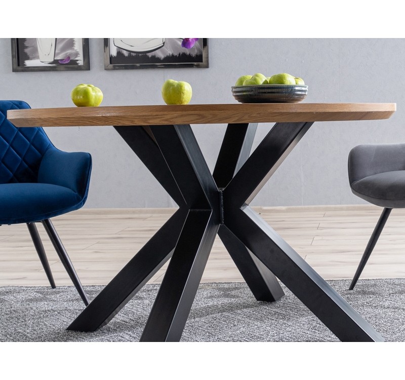 RITMO TABLE OAK / ΜΑΥΡΟ ΠΛΑΙΣΙΟ FI 120 DIOMMI RITMODC120