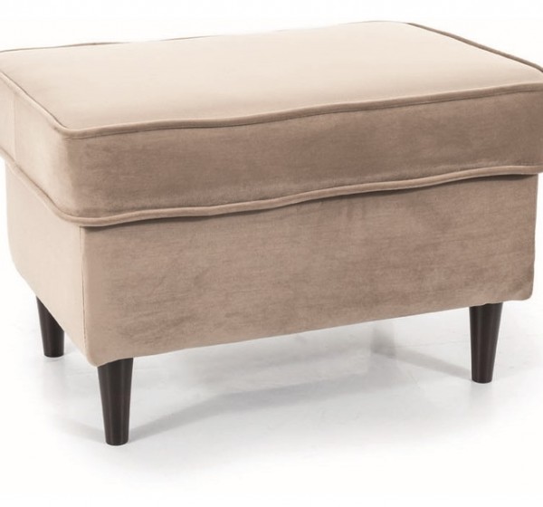 PODNÓŻEK RON VELVET C. BEŻ BLUVEL 40 / WENGE (P)