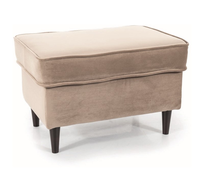 PODNÓŻEK RON VELVET C. BEŻ BLUVEL 40 / WENGE (P)