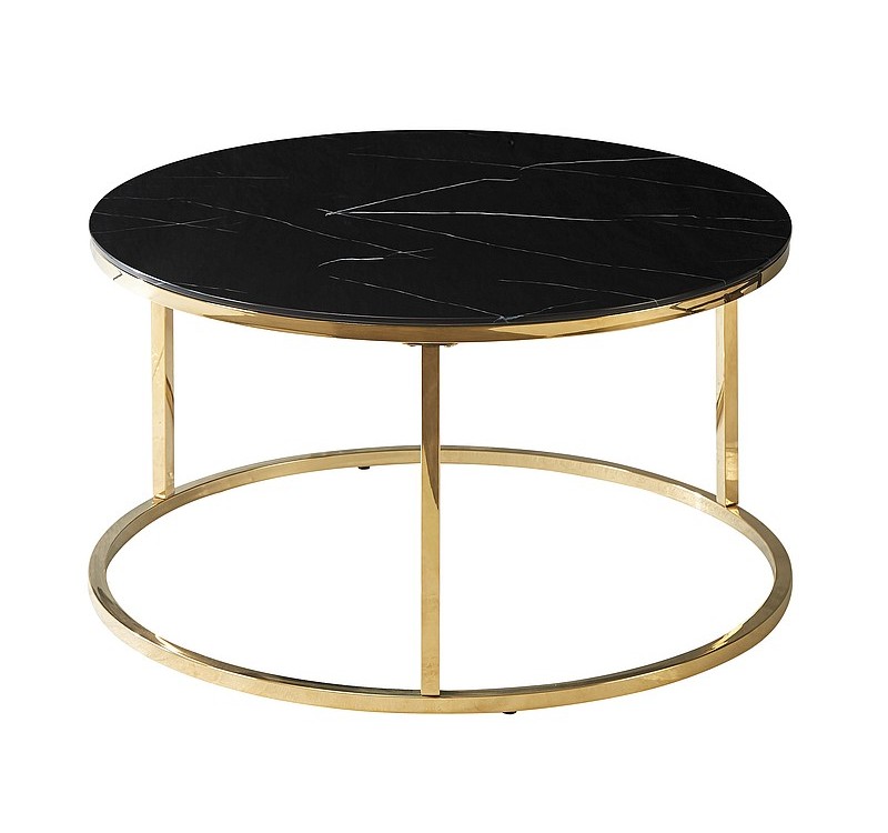 SABINE BENCH BLACK MARBLE EFFECT/GOLD FI 80 DIOMMI SABINECZMAZL