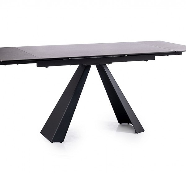 SALVADORE CERAMIC II ΤΡΑΠΕΖΙ ΓΚΡΙ / ΜΑΥΡΟ ΜΑΤ 120 (180) X80 DIOMMI SALVADORECII120