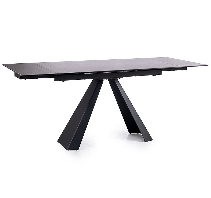 SALVADORE CERAMIC II ΤΡΑΠΕΖΙ ΓΚΡΙ / ΜΑΥΡΟ ΜΑΤ 120 (180) X80 DIOMMI SALVADORECII120