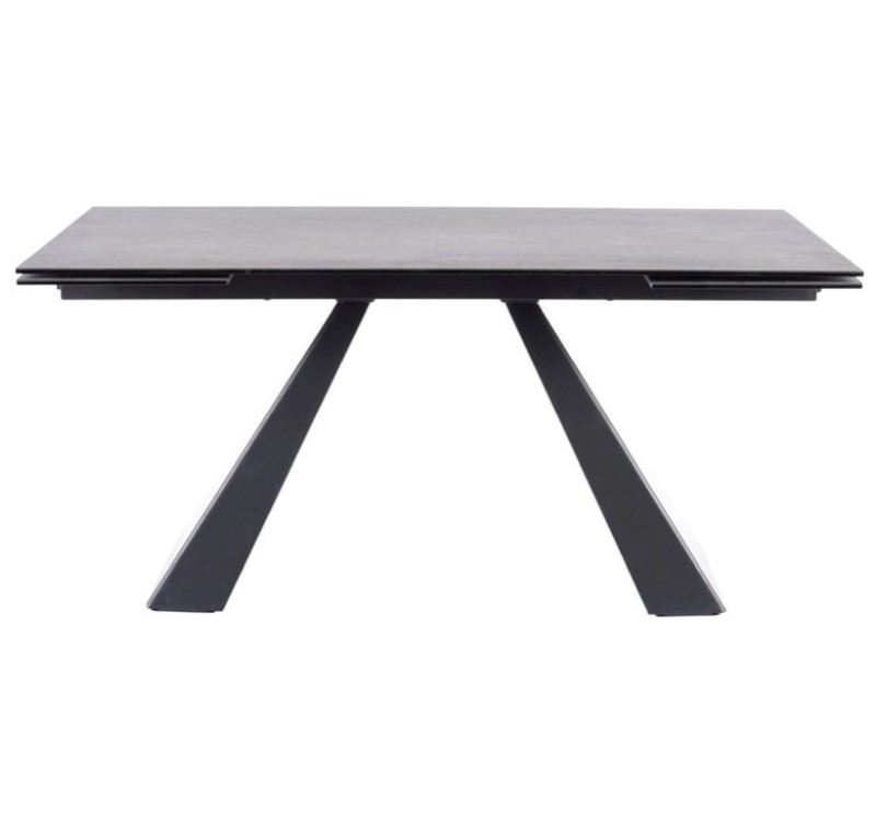 SALVADORE CERAMIC II ΤΡΑΠΕΖΙ ΓΚΡΙ / ΜΑΥΡΟ ΜΑΤ 120 (180) X80 DIOMMI SALVADORECII120