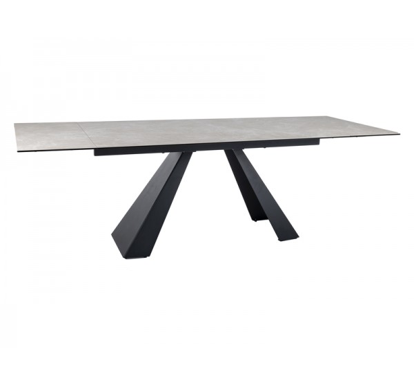 STÓŁ SALVADORE CERAMIC KREM DIAMOND CREAM / CZARNY MAT (160-240)X90