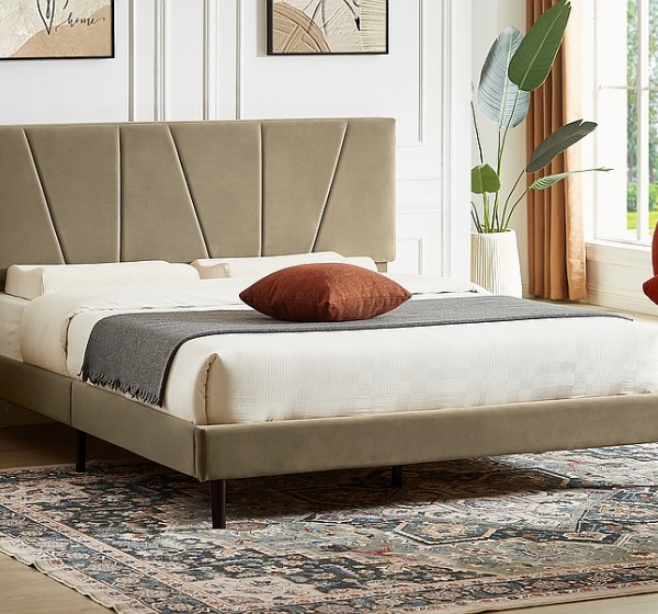 ŁÓŻKO SAVANA VELVET 120X200 KOLOR BEŻ BLUVEL 28