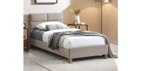 ŁÓŻKO SIERRA VELVET 90x200 KOLOR BEŻ/DĄB TAP. BLUVEL 28