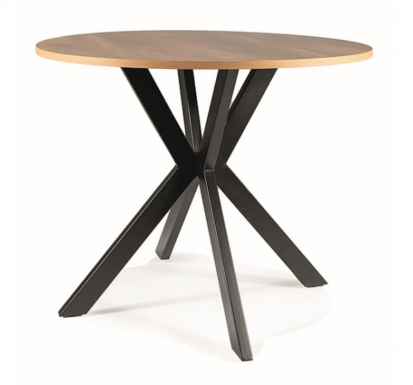 STÓŁ TALIA II DĄB/CZARNY MAT FI 90