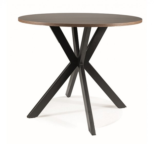 STÓŁ TALIA II ORZECH/CZARNY MAT FI 90