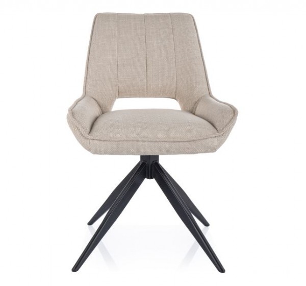 KRZESŁO TELLO BJORN CZARNY STELAŻ/ JASNY BEŻ 24