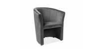 TM-1 BEIGE VELVET ARMCHAIR BLUVEL 28/ WENGE DIOMMI TM1V28